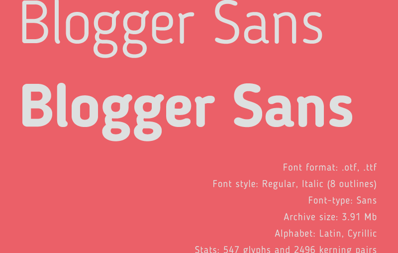 角丸が可愛いフリーフォント：「Blogger Sans」Fontfabric