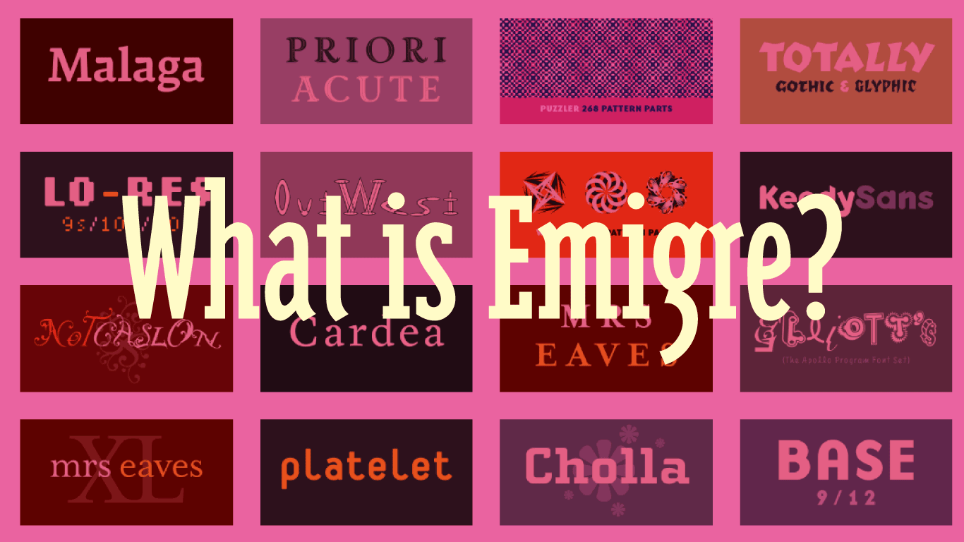 Emigre（エミグレ）｜デジタルタイポグラフィーにおける伝説的なデザインスタジオ！その書体と文化についてご紹介します